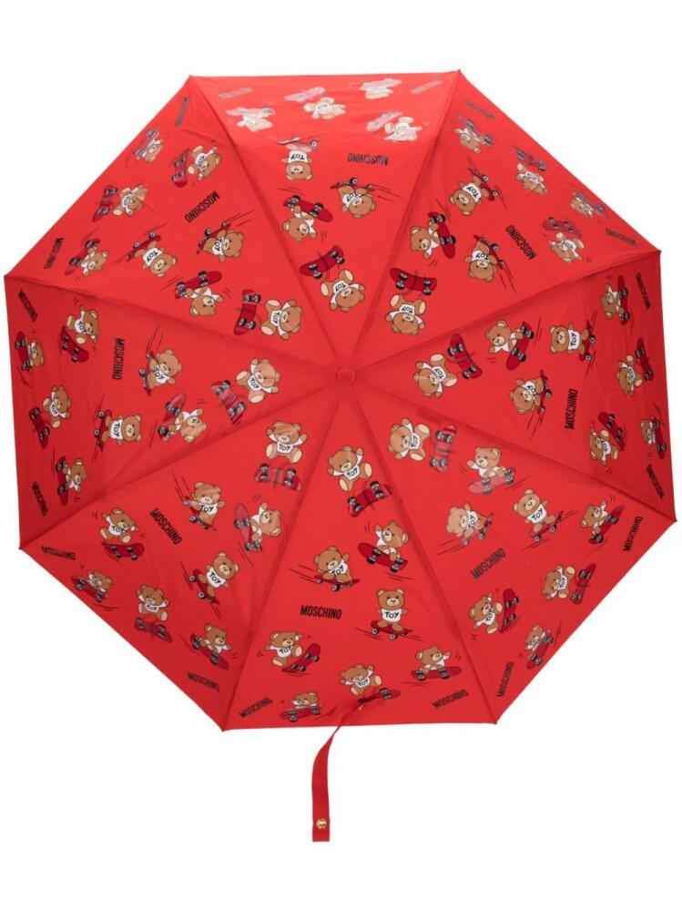 Moschino Teddy Bear compact umbrella - Red Cover