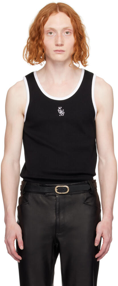 Ernest W. Baker Black Embroidered Tank Top Cover