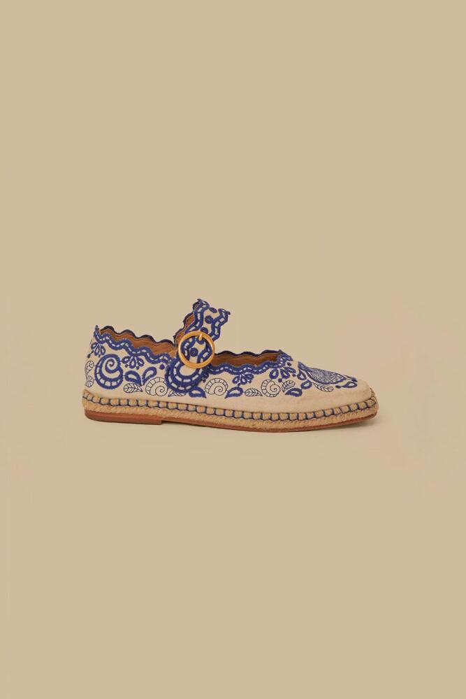 FARM Rio Blue Richelieu Ballerina Flat Cover