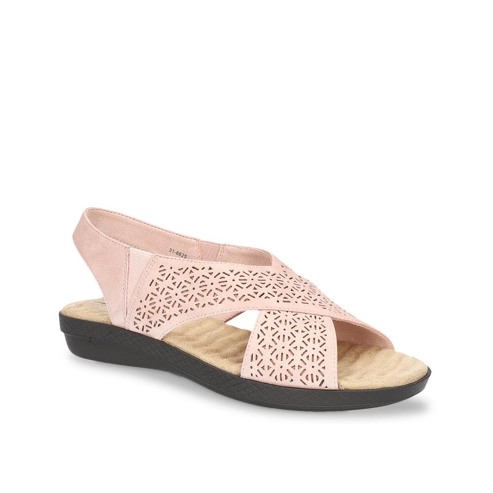 Easy Street Claudia Wedge Sandal | Women's | Blush Cover