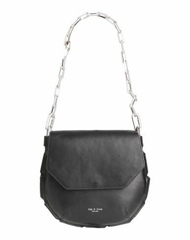 Rag & Bone Woman Shoulder bag Black Leather Cover