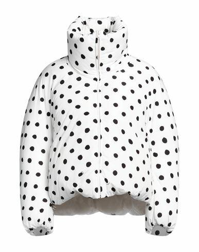 Marni Woman Puffer White Polyester, Lambskin Cover