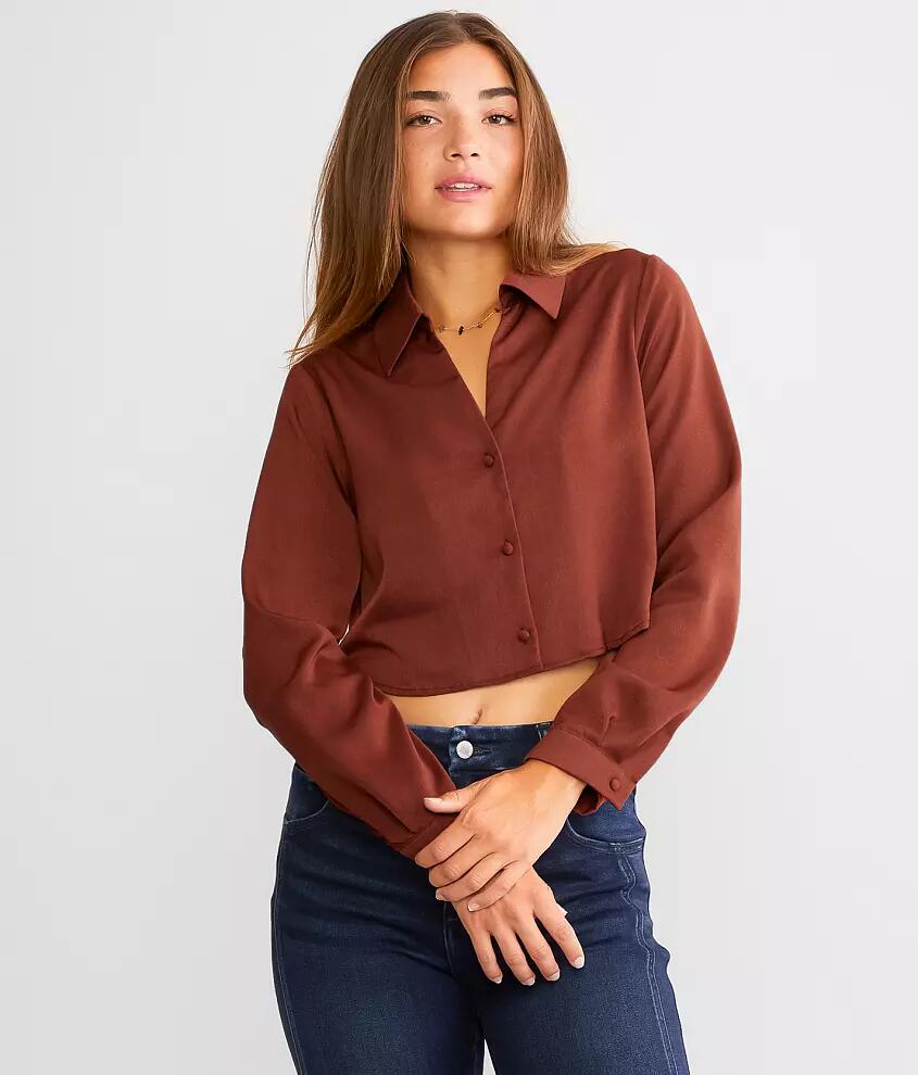 Hyfve Sheen Cropped Blouse Cover