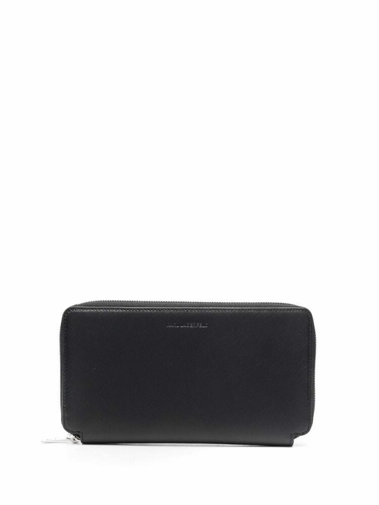 Karl Lagerfeld embossed logo continental wallet - Black Cover