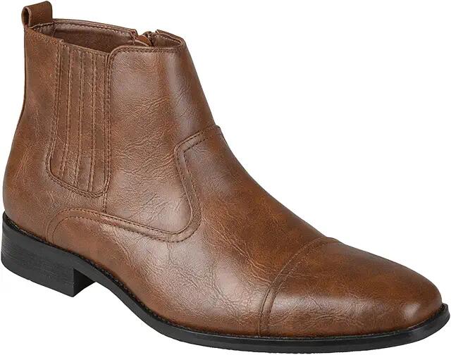 Vance Co. Alex Chelsea Boot (Brown Faux Leather) Men's Shoes Cover