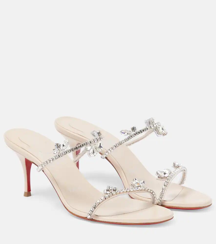 Christian Louboutin Just Queen 70 embellished leather mules Cover