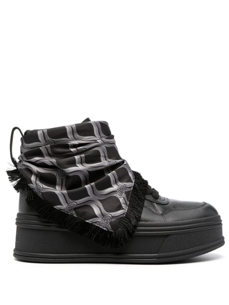 LIU JO Selma scarf-detail sneakers - Black Cover