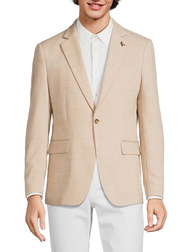 Tahari Men's Slim Fit Blazer - Sand Cover