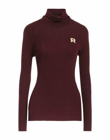 Rochas Woman Turtleneck Burgundy Virgin Wool Cover