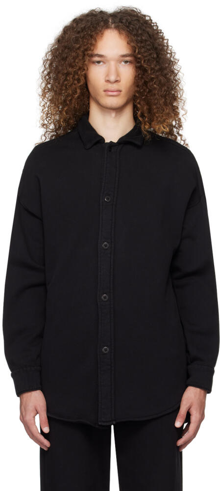 Les Tien Black Oversized Shirt Cover