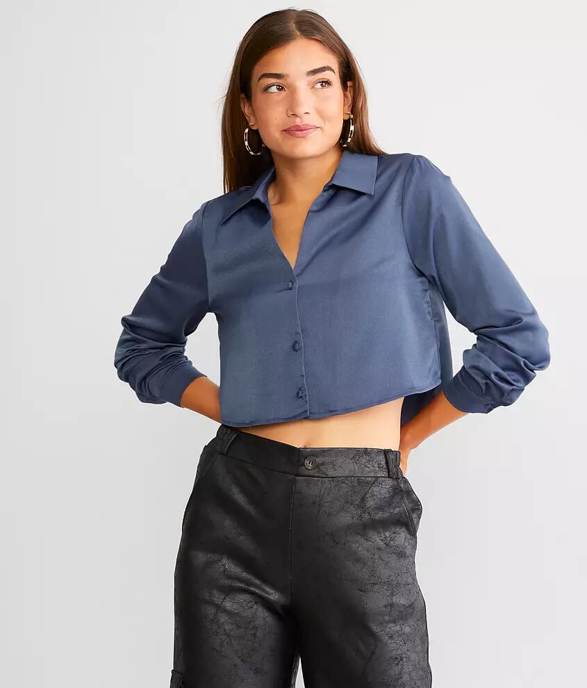 Hyfve Sheen Cropped Blouse Cover