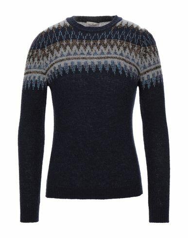 Brooksfield Man Sweater Midnight blue Virgin Wool, Polyamide Cover