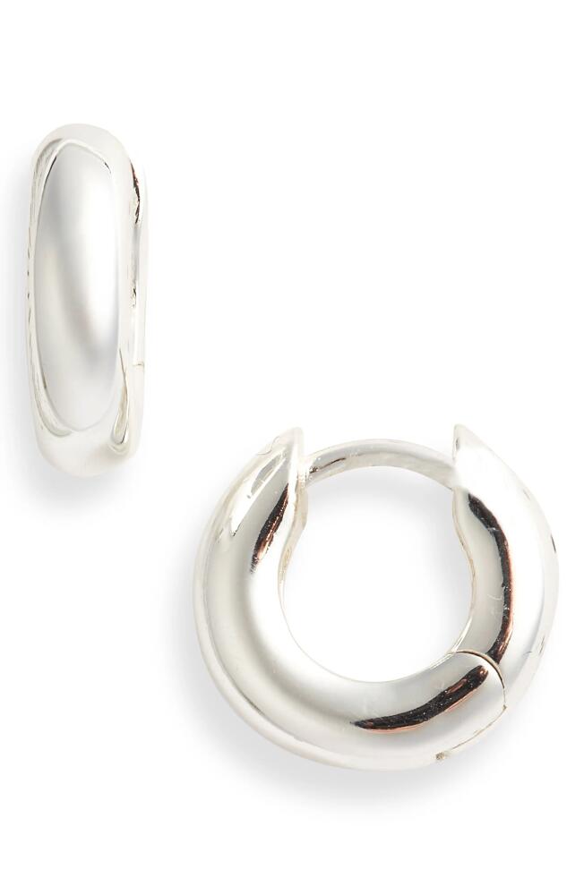 Argento Vivo Sterling Silver Small Chubby Huggie Hoop Earrings Cover