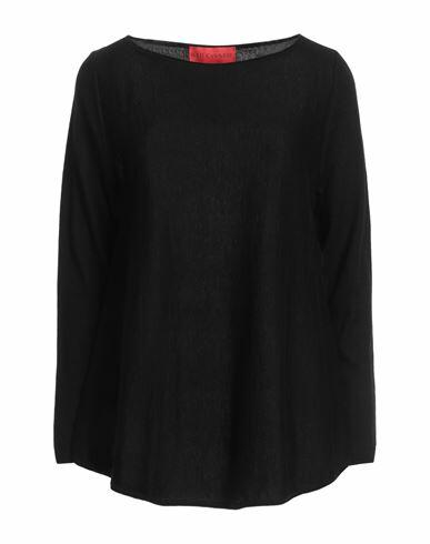 Wild Cashmere Woman Sweater Black Silk, Cashmere Cover