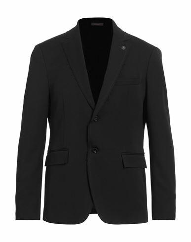 Officina 36 Man Blazer Black Polyester, Viscose, Wool, Elastane Cover