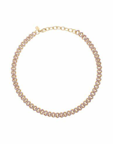 Crystal Haze Mexican Chain Necklace Woman Necklace Light purple Brass, 18kt Gold-plated, Cubic zirconia Cover