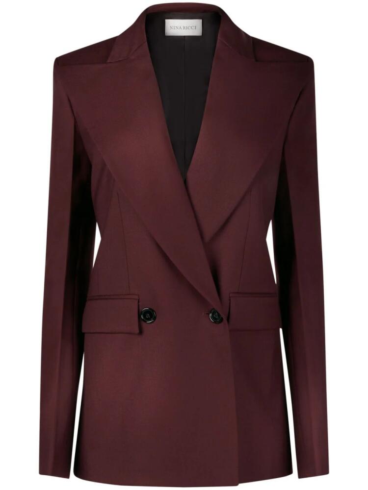 Nina Ricci double-breasted wool blazer - Brown Cover