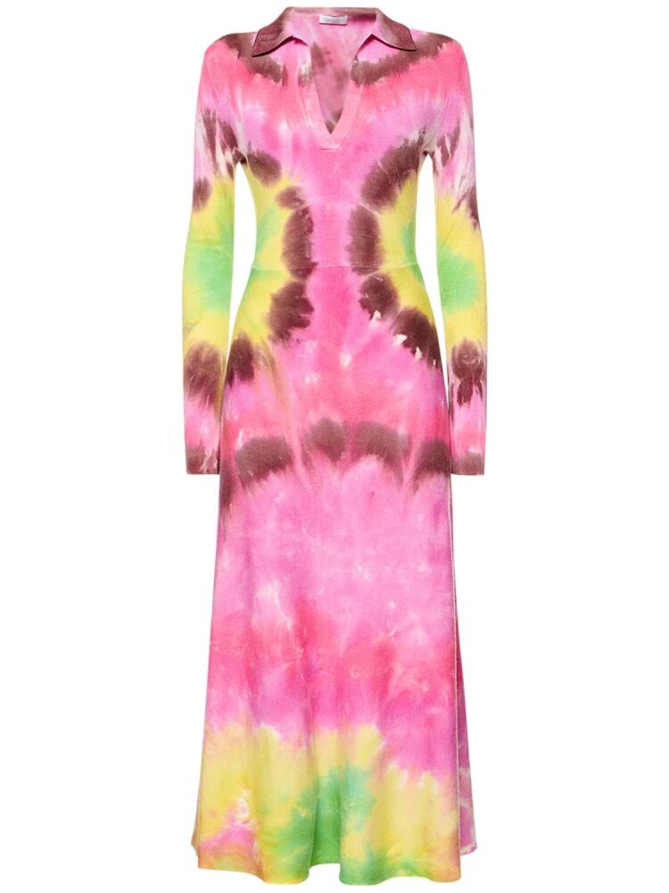 GABRIELA HEARST Beryl Tie Dye Cashmere Knit Midi Dress Cover