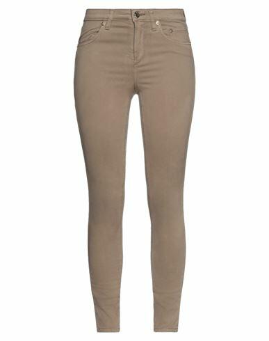 Siviglia Woman Pants Khaki Cotton, Lycra, Elastane Cover