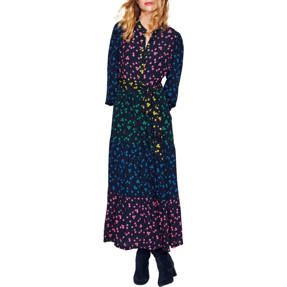 Boden Alba Floral Long Sleeve Maxi Shirtdress in Fruit Dove Spring Cover