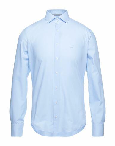 Michael Kors Mens Man Shirt Azure Size 17 ¾ Cotton, Elastane Cover