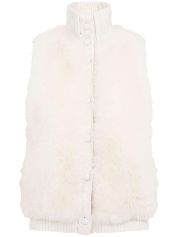 Yves Salomon lamb fur gilet - White Cover