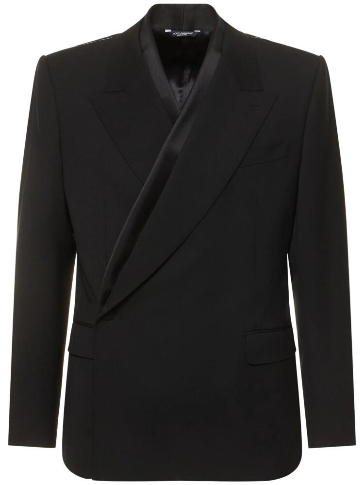 DOLCE & GABBANA Double Breasted Wool Blend Blazer Cover