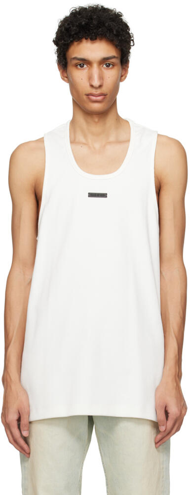 Fear of God White Ribbed Tank Top Cover