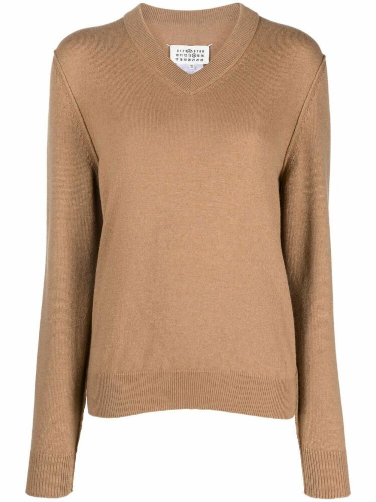 Maison Margiela V-neck cashmere jumper - Brown Cover