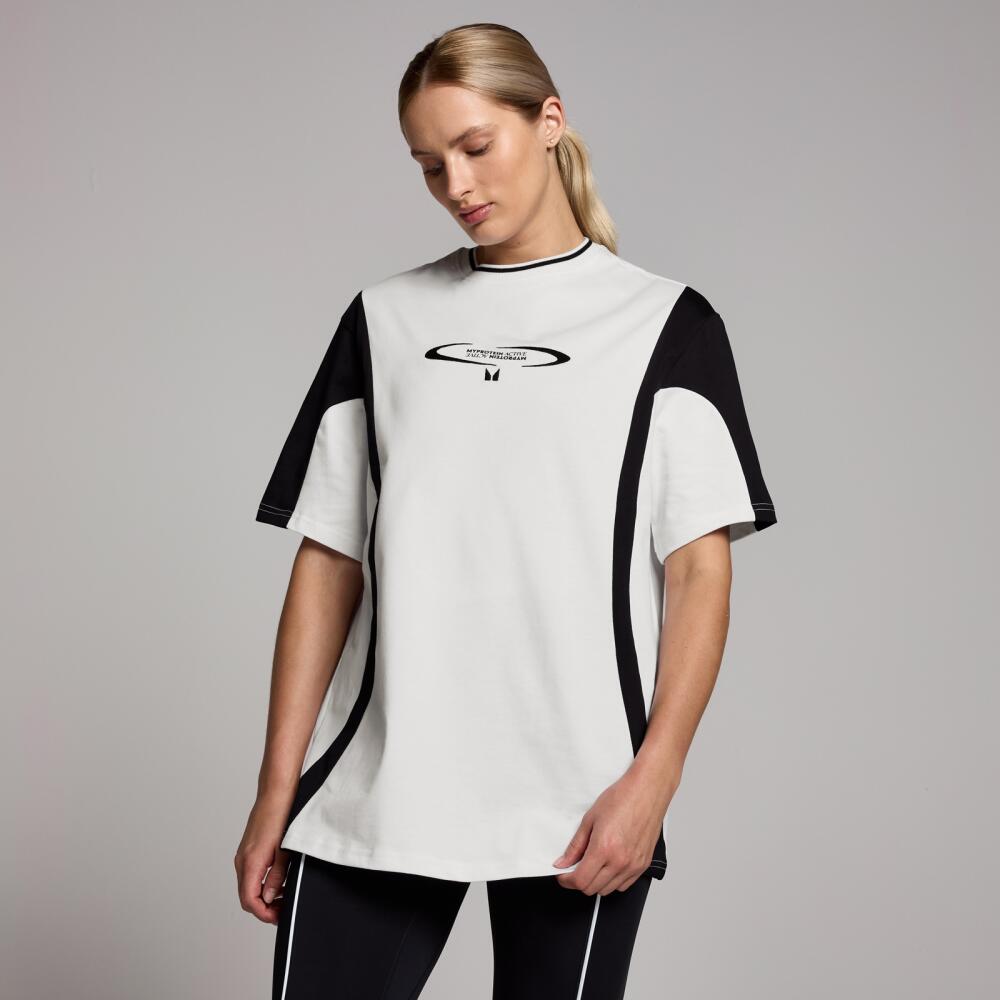 MP Women's Tempo Contrast Retro Oversized T-Shirt - White - XXS-XS Cover