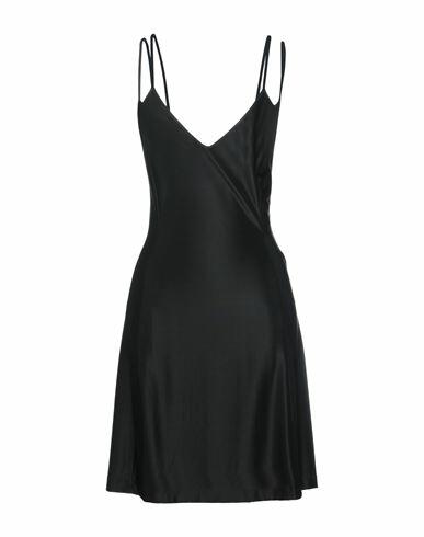 Vetements Woman Slip dress Black Viscose, Elastane Cover