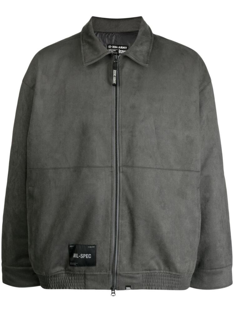 izzue zip-front coach jacket - Grey Cover