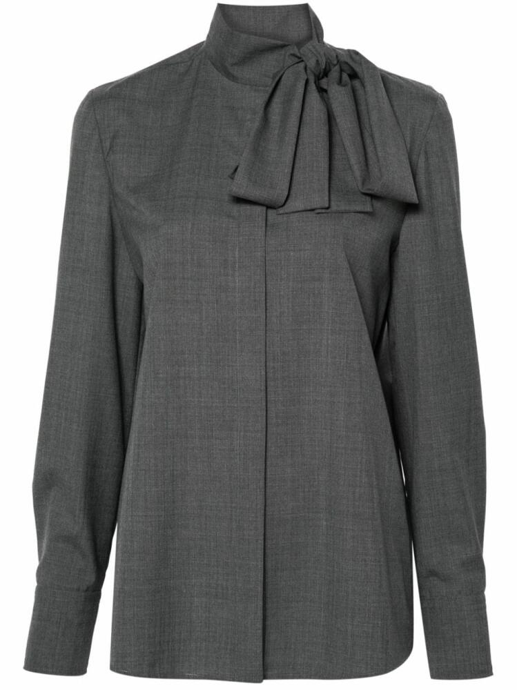 Valentino Garavani virgin-wool blouse - Grey Cover