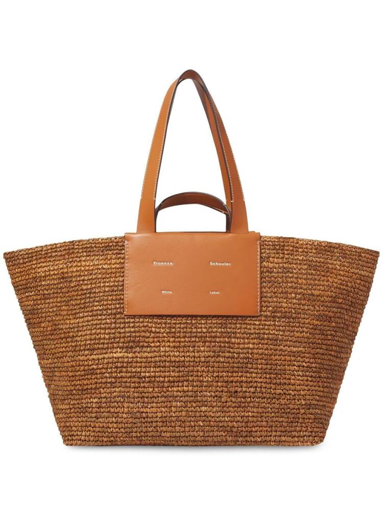 Proenza Schouler White Label XL Morris raffia tote - Brown Cover