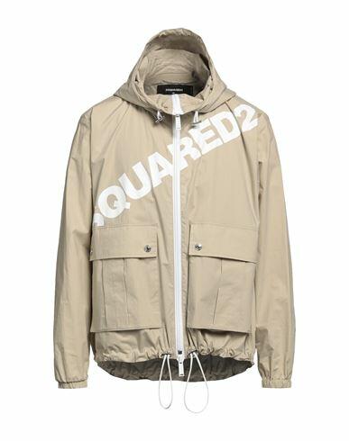 Dsquared2 Man Overcoat & Trench Coat Sand Cotton Cover