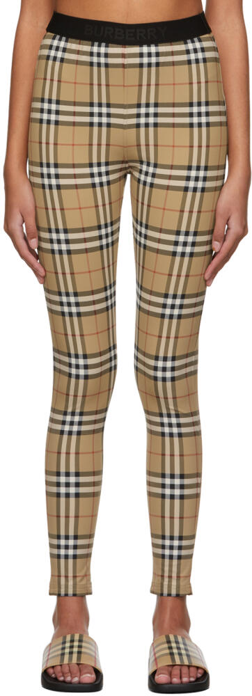 Burberry Beige Vintage Check Belvoir Leggings Cover