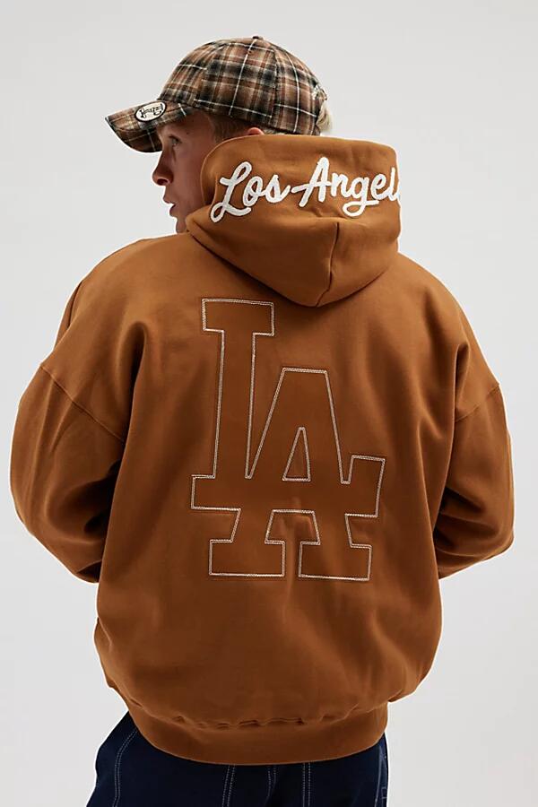 Pro Standard Los Angeles Dodgers Paint The City Graphic Hoodie Sweatshirt in Brown Cover