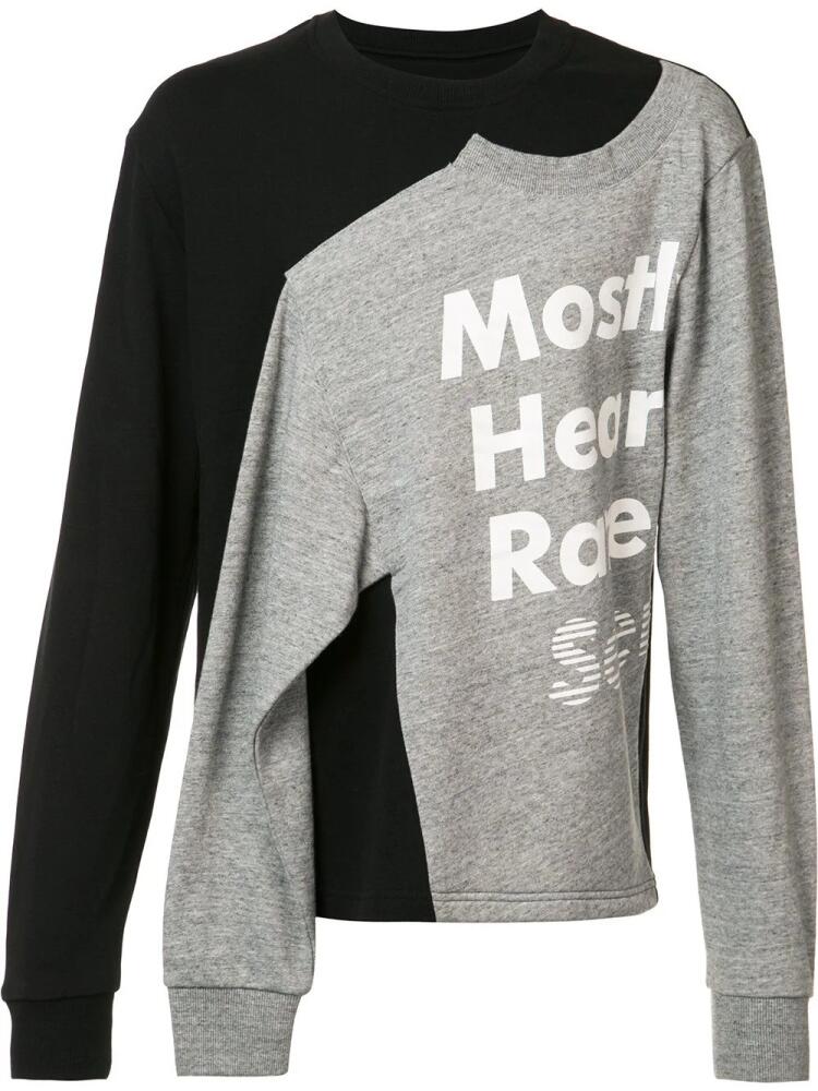 Mostly Heard Rarely Seen logo print slit sweatshirt - Black Cover