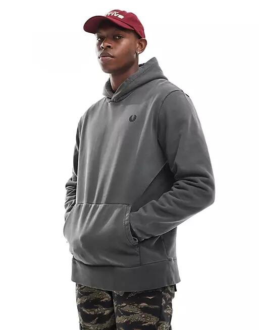 Fred Perry heavy weight hoodie in gray Cover