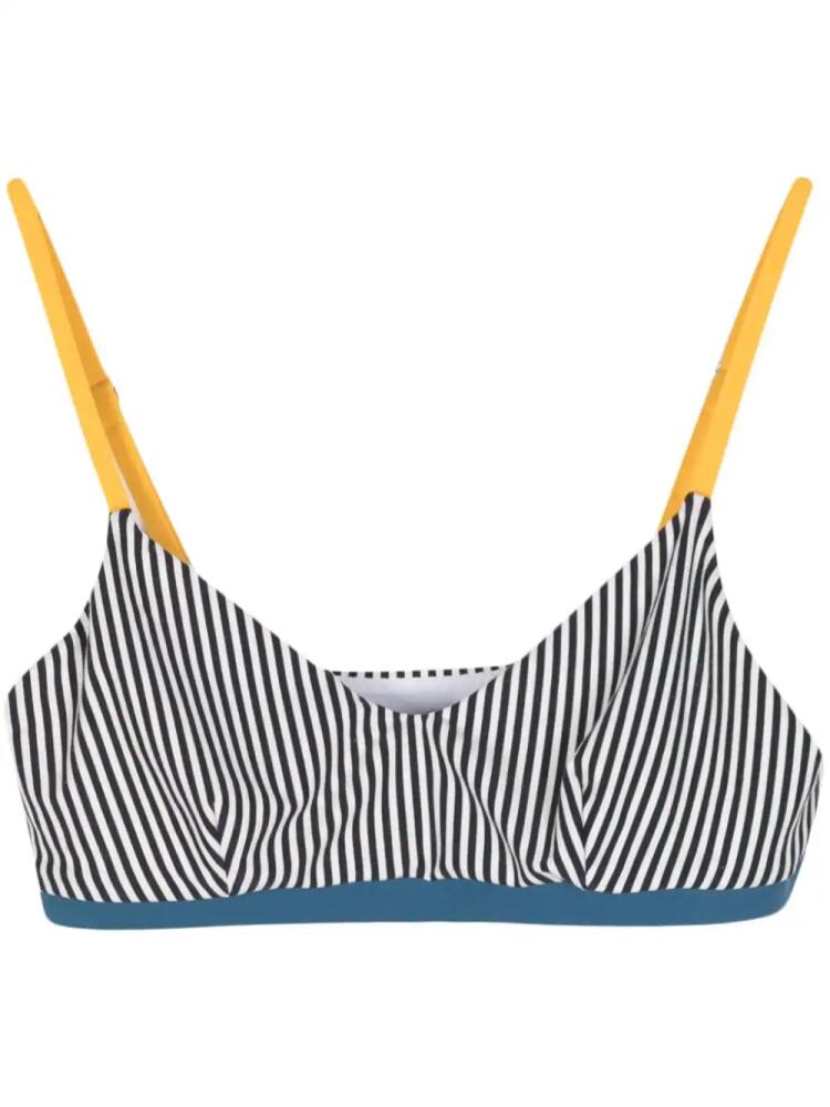 The Upside stripe-print sports bra - Blue Cover