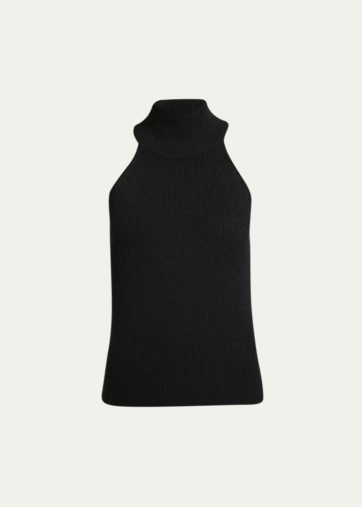 Lisa Yang Freya Cashmere Short-Sleeve Turtleneck Sweater Cover