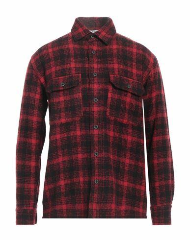 Destin Man Shirt Red Wool, Polyamide, Cashmere, Silk Cover