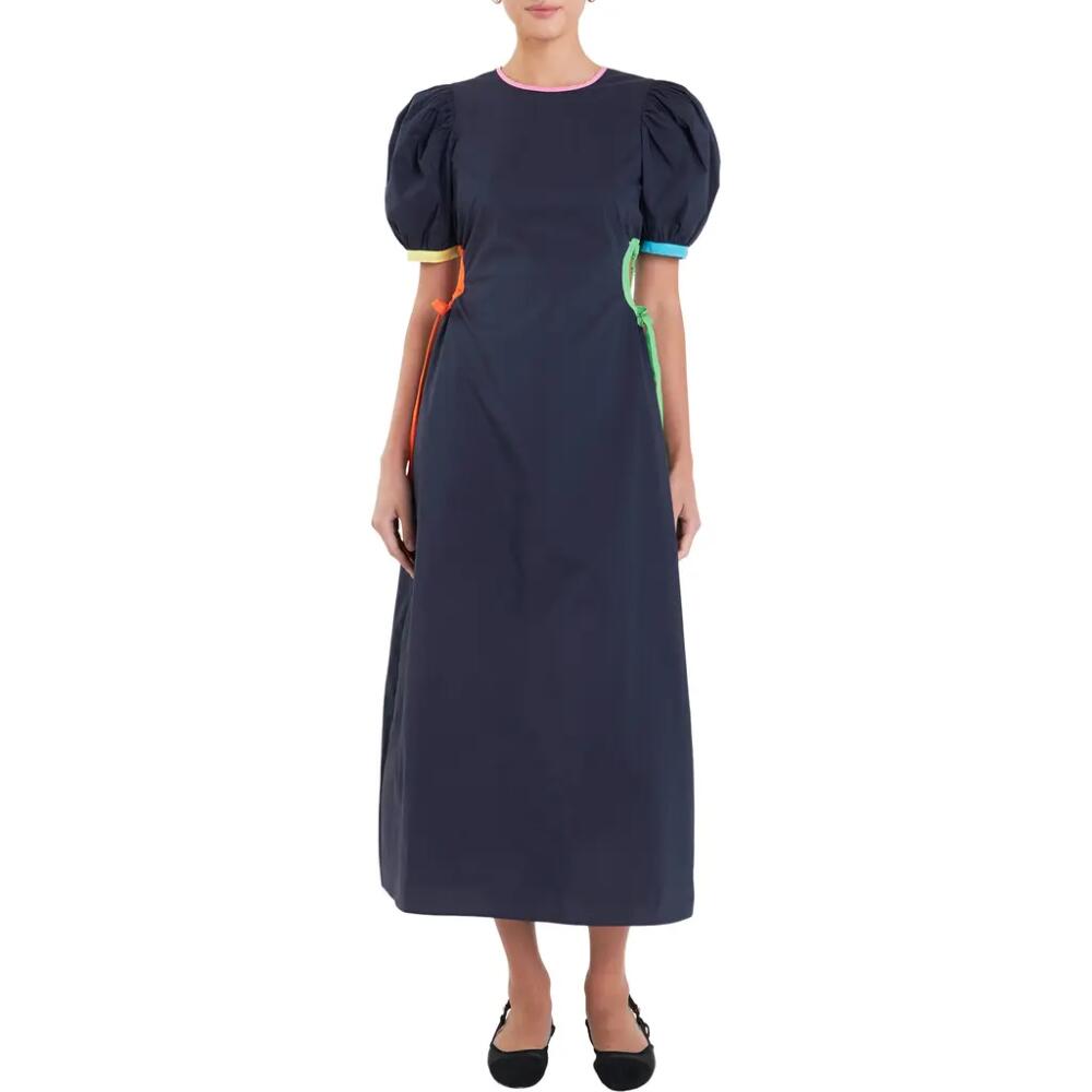 English Factory Colorblock Midi Dress in Navy Multi Cover