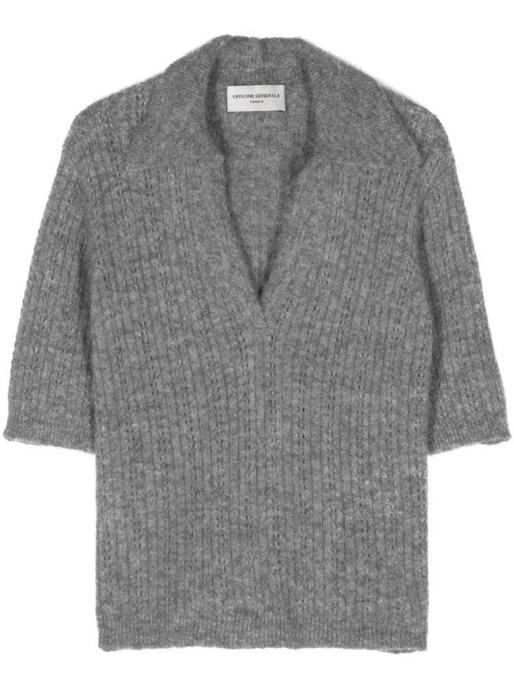 Officine Generale Madena knitted top - Grey Cover