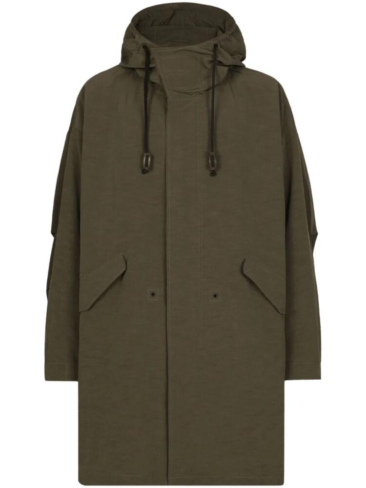 Dolce & Gabbana oversized hooded parka - Green Cover