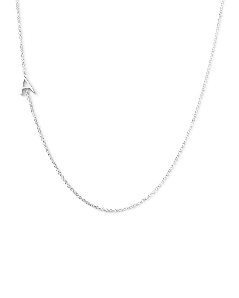 Maya Brenner Designs 14k White Gold Mini Letter Necklace Cover