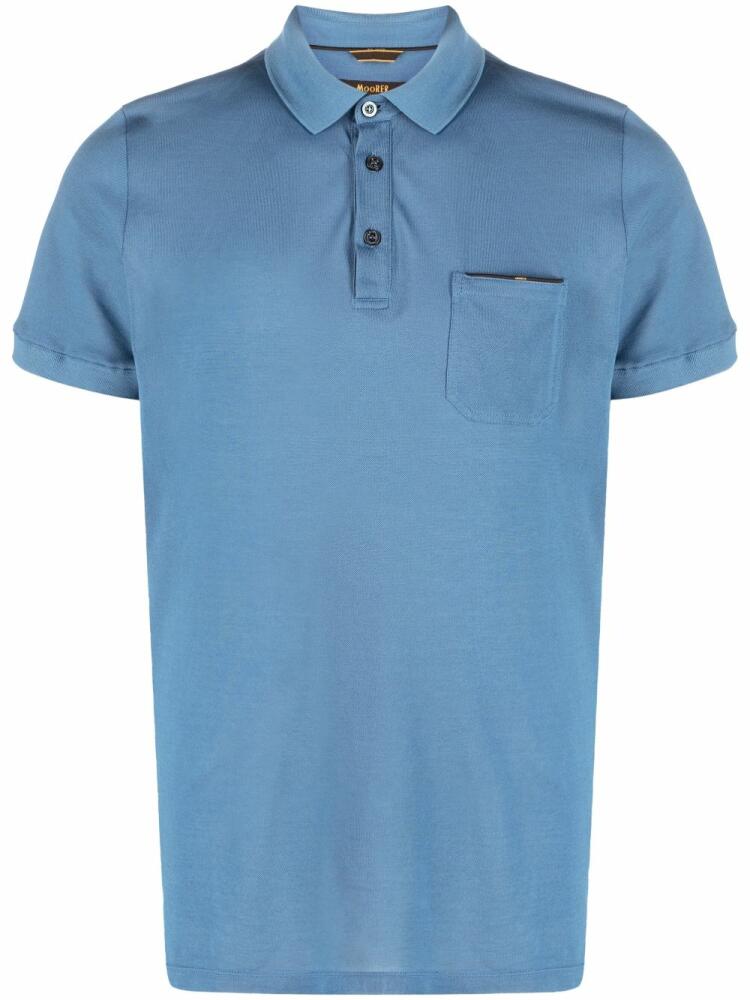 Moorer Peschici-JTP cotton polo shirt - Blue Cover