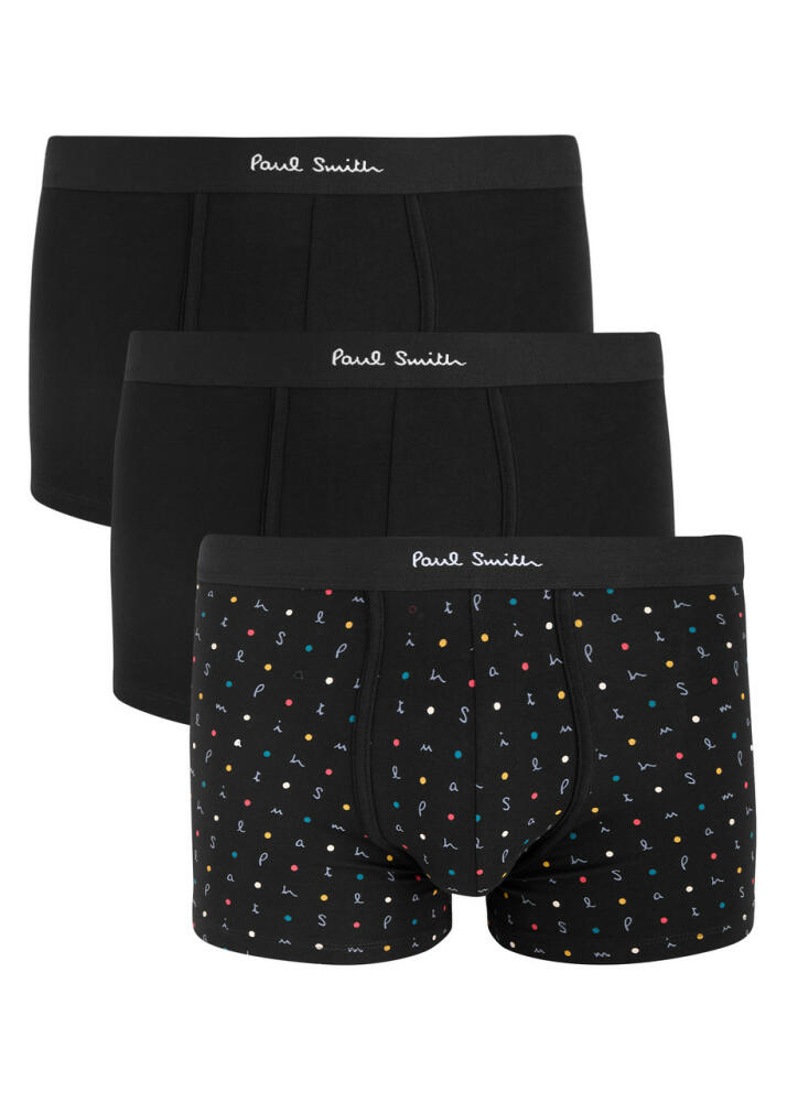 Paul Smith Stretch-cotton Trunks - set of Three - Black Cover