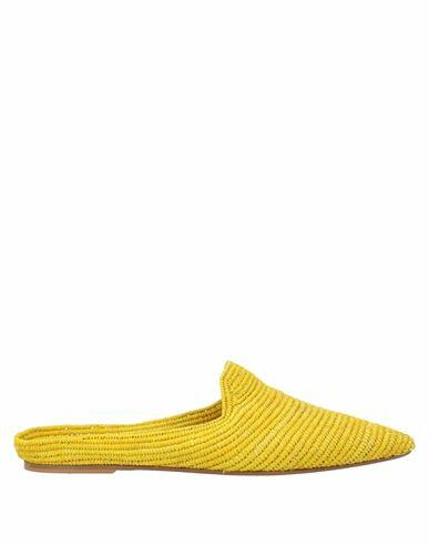 Patrizia Pepe Woman Mules & Clogs Yellow Natural raffia Cover