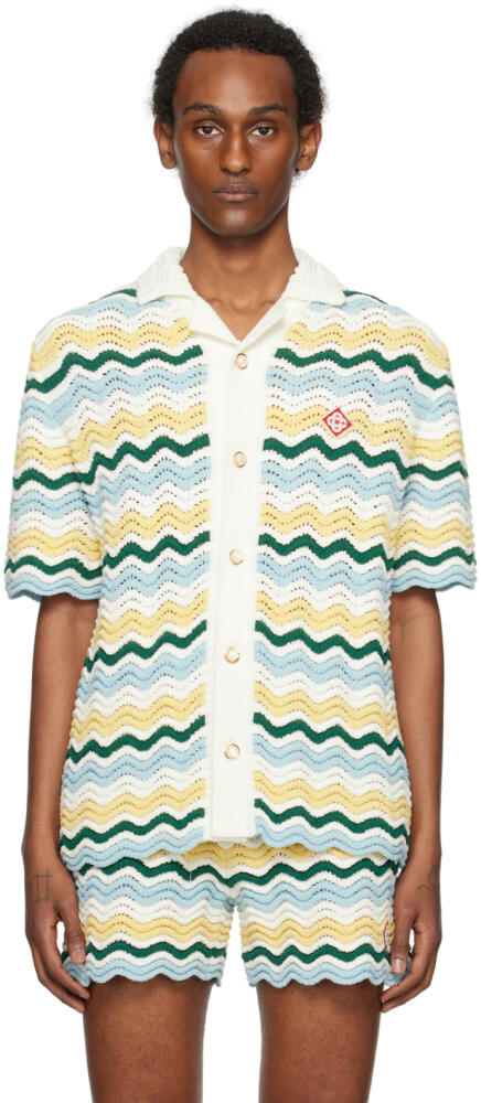 Casablanca Multicolor Wavy Bouclé Shirt Cover